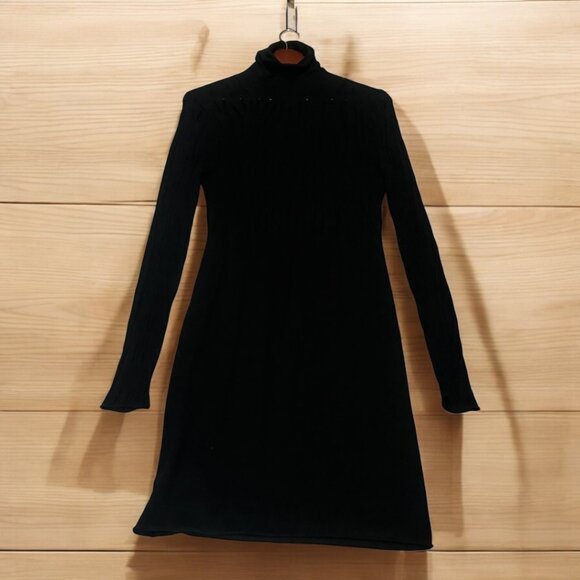 Marciano Dresses & Skirts - Marciano Black Cozy Dress with Long Sleeves and Turtleneck, Cashmere feel